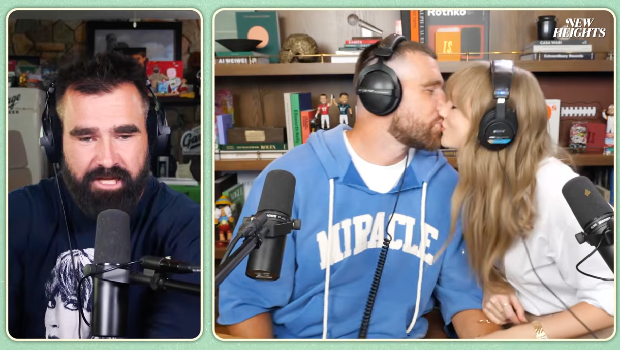 Jason Kelce, Travis Kelce, and Taylor Swift